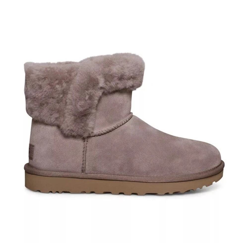 UGG SANIYA SHEARLING MINI CARIBOU SUEDE SHEEPSKIN ANKLE WOMEN'S BOOTS SIZE US 10